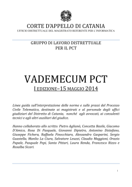 VademecumPCT.15.5.2014 - Distretto della Corte di Appello di