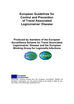 European Guidelines for Control and Prevention of Travel