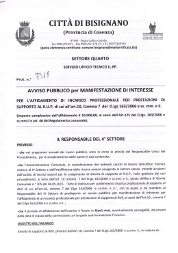 Avviso - Comune di Bisignano