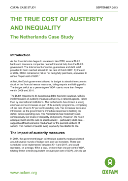The true cost of austerity and inequality: The Netherlands case study