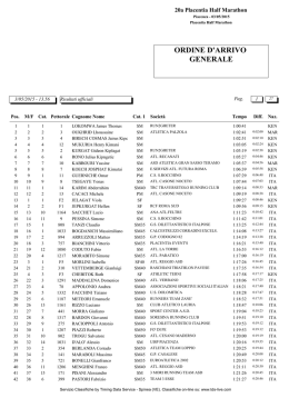 Ordine d`arrivo generale