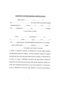 Modelli contrattuali Avvocatura Indipendente