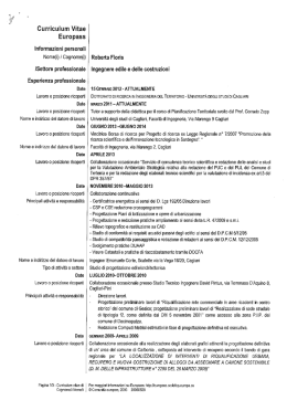 CV - Universit&agrave; degli studi di Cagliari.