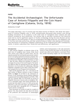 The Accidental Archaeologist: The Unfortunate Case of Antonio