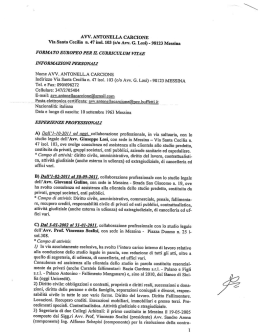 CV - Provincia Regionale di Messina