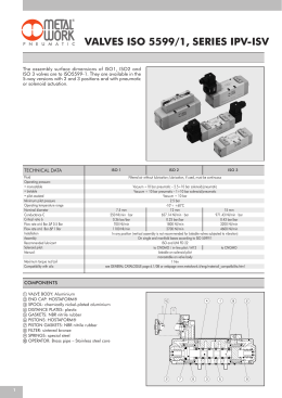 VALVES ISO 5599/1, SERIES IPV-ISV