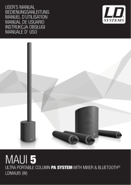 Manuale MAUI 5 - Audio-luci