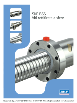 Viti a ricircolo di sfere rettificate