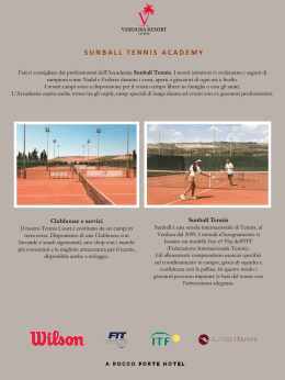 Scarica qui il flyer della nostra Tennis Academy