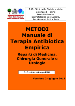 METODI Manuale di Terapia Antibiotica Empirica