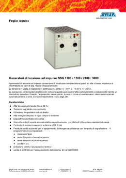SSG 1100-3000″ Generatori di tensione ad impulso