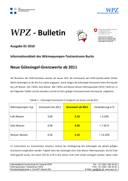 WPZ Bulletin 01-2010 - NTB - Interstaatliche Hochschule für Technik