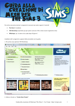 Guida alla creazione di Mesh per The Sims 3