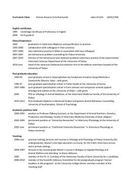 Curriculum Vitae: Simona Rosaria Carla Normando date of birth 10