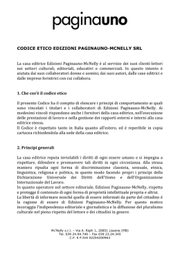 CODICE ETICO EDIZIONI PAGINAUNO