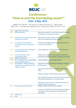 Conference: “How to end the fuel testing scam?” Date