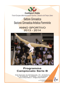 Artistica Programma Serie B 2013-2014