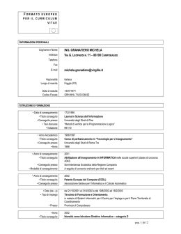 ING. GRANATIERO MICHELA VIA G. LEOPARDI N. 11 &ndash; 86100 C