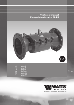 Technical manual Flanged check valve EA FC
