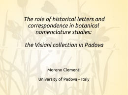 The role of historical letters and correspondence in botanical