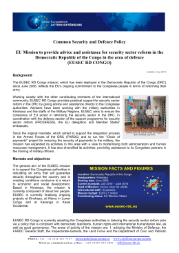Factsheet EUSEC RD CONGO - the European External Action Service