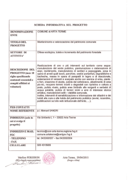 scheda informativa progetto difesa ecologica