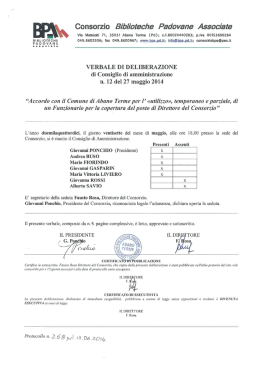 Delibera di CdA n.12 del 27/05/2014