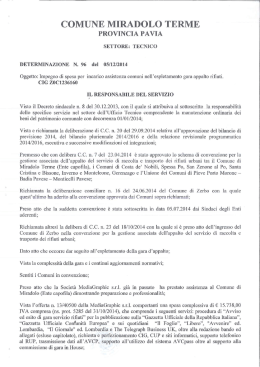 COMUNE MIRADOLO TERME - Comune di Miradolo Terme