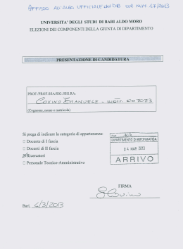 PROF/PROF.SSA/SIG./SIG.RA: - Dipartimento di Informatica