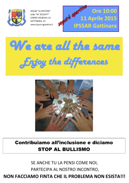 Locandina Stop al bullismo – We are all the same