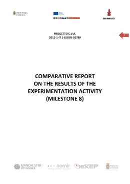 COMPARATIVE REPORT ON THE RESULTS OF THE