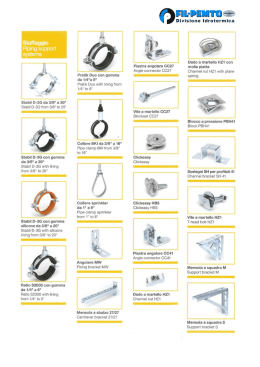 Staffaggio Piping support - Azienda FIL