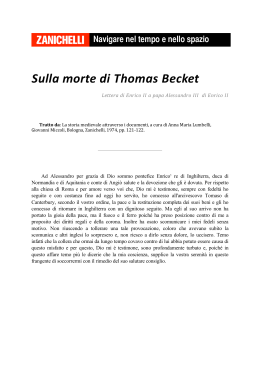 Sulla morte di Thomas Becket - Dizionari più