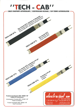 Page 1 "TECH CAB" f- (ABLES CHAUFFANTS AUTOR&Eacute;GULANTS