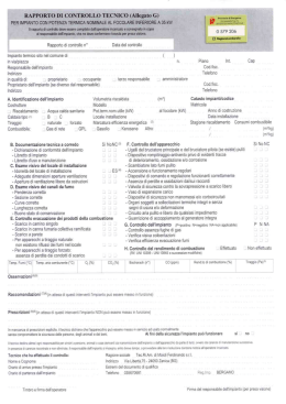 RAPPORTO DI CONTROLLO TECNICO (Allegato G}