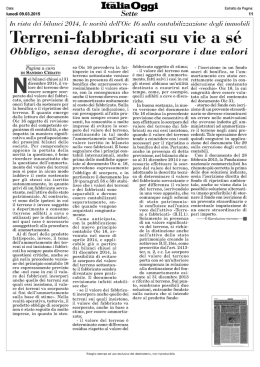 Terreni-fabbricati su vie a s&eacute;