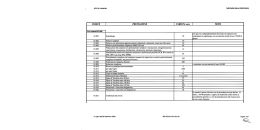 CODICE I PRESTAZIONE ` | TARIFFA euro | NOTE