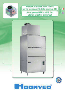 Pompa di calore HP2 - HP3 per le lavaoggetti della