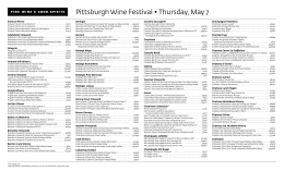 Pittsburgh Wine Festival • Thursday, May 7