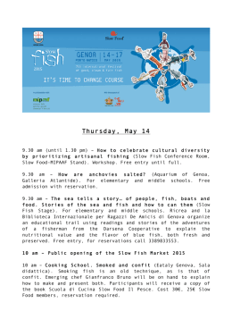 Thursday, May 14 - Slow Fish