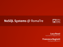 NoSQL Systems @ RomaTre