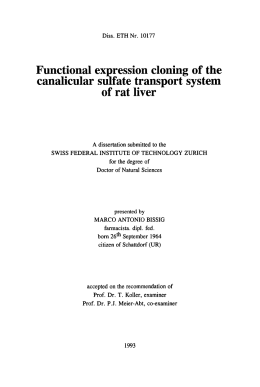 Functional expression cloning of the - ETH E