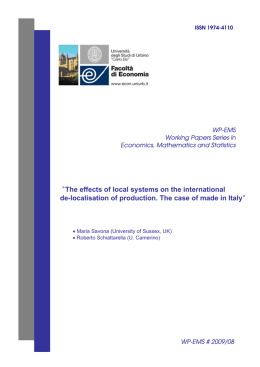 &ldquo;The effects of local systems on the international de