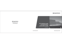 IEC Installation guide for Suntech Power photovoltaic module