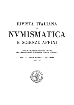 1944/1947 - Società Numismatica Italiana