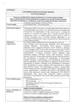 ANNEX 1C PhD in Diagnostic and Therapeutic Molecular