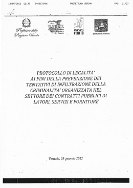 Protocollo di legalit&agrave; - Comune di Valeggio sul Mincio