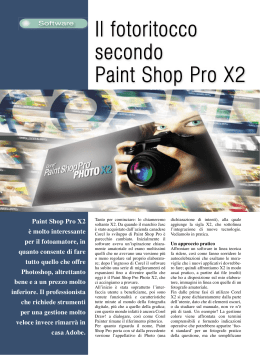 Il fotoritocco secondo Paint Shop Pro X2