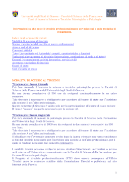 Tirocinio Professionalizzante