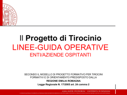 Il progetto formativo - Universit&agrave; degli Studi di Bologna